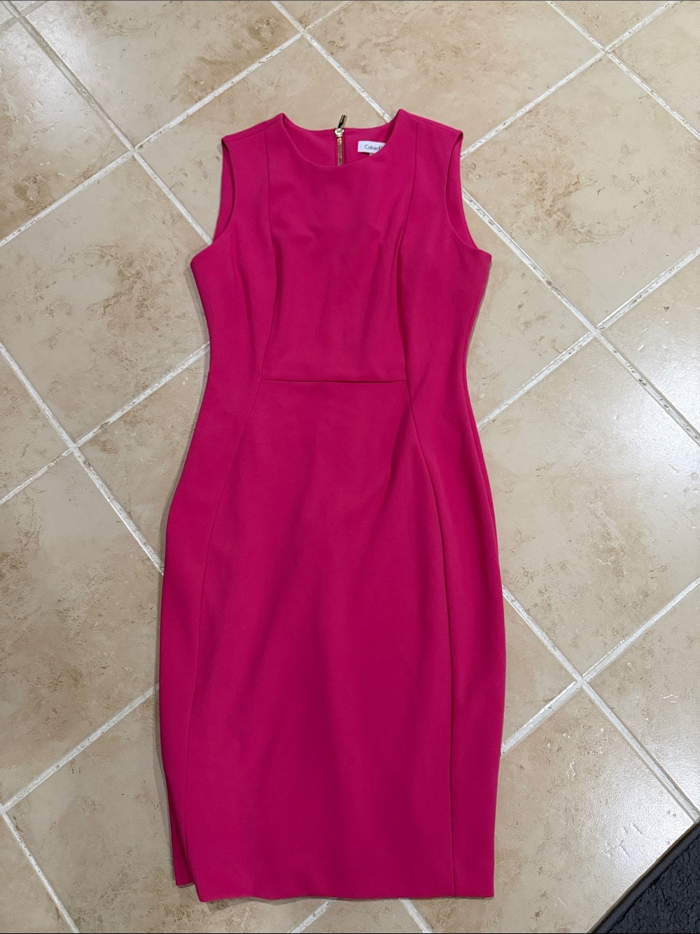 Hot pink Calvin Klein dress